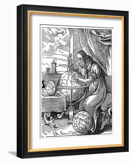 A German Man of Letters, 16th Century-Jost Amman-Framed Giclee Print