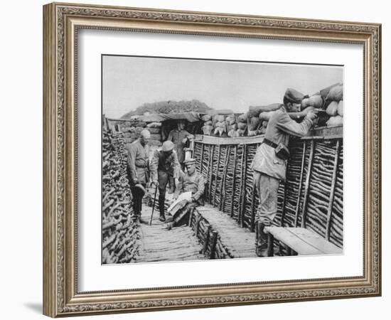 A German Trench, World War I, 1915-null-Framed Giclee Print