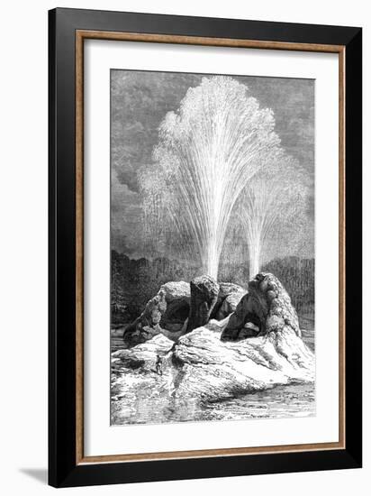 A Geyser, USA, 19th Century-Edouard Riou-Framed Giclee Print