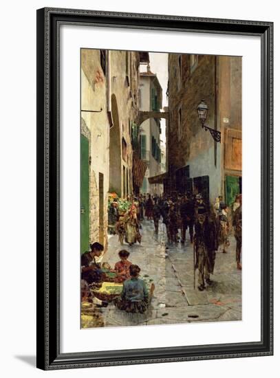 A Ghetto of Florence-Telemaco Signorini-Framed Giclee Print