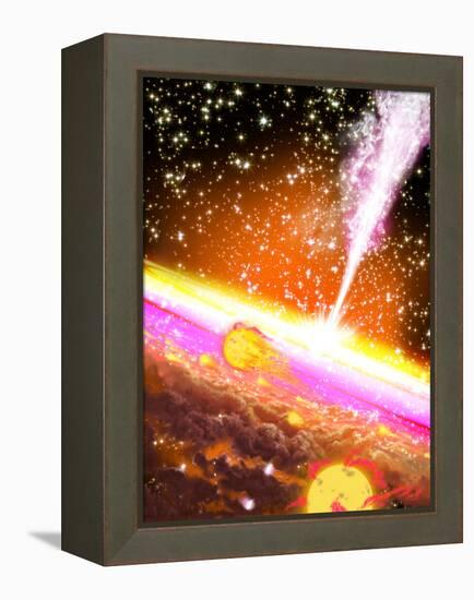 A Giant Black Hole at the Center of a Galaxy-Stocktrek Images-Framed Premier Image Canvas