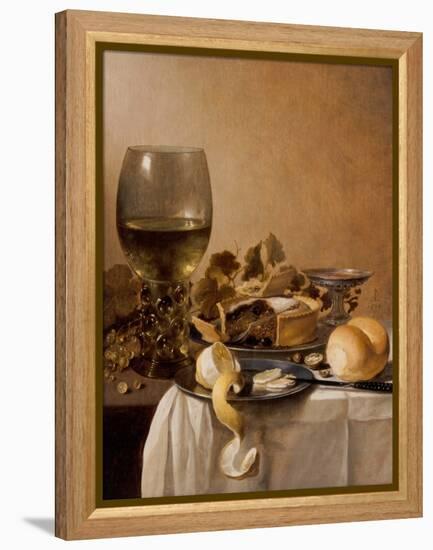 A Giant Roemer, A Silver Tazza, A Pie, 1647 (Panel)-Pieter Claesz-Framed Premier Image Canvas