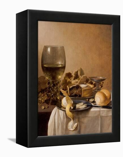 A Giant Roemer, A Silver Tazza, A Pie, 1647 (Panel)-Pieter Claesz-Framed Premier Image Canvas