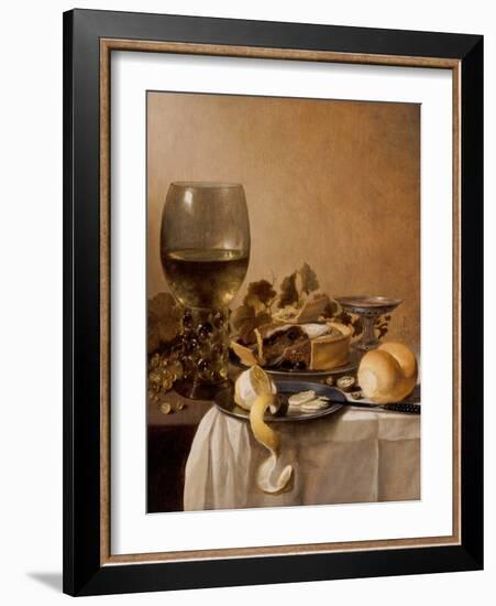 A Giant Roemer, A Silver Tazza, A Pie, 1647 (Panel)-Pieter Claesz-Framed Giclee Print