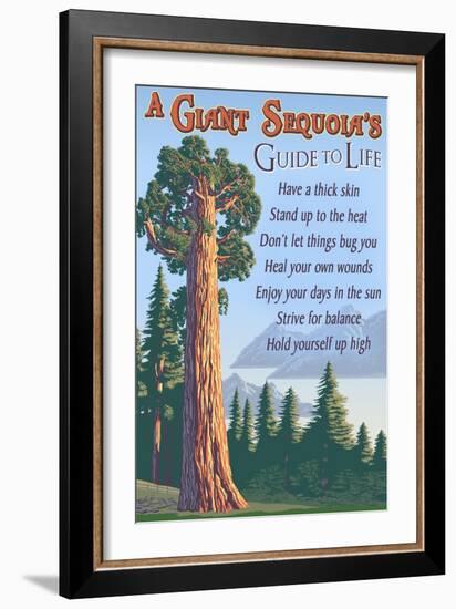 A Giant Sequoia's Guide to Life-Lantern Press-Framed Premium Giclee Print