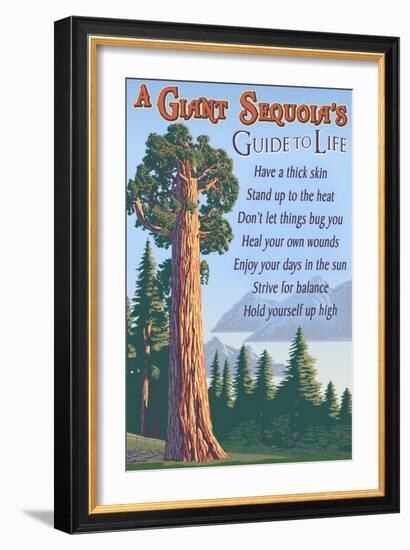 A Giant Sequoia's Guide to Life-Lantern Press-Framed Premium Giclee Print