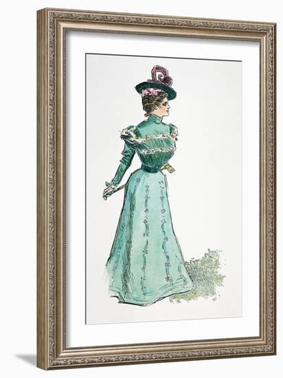 A Gibson Girl, 1899-Charles Dana Gibson-Framed Giclee Print