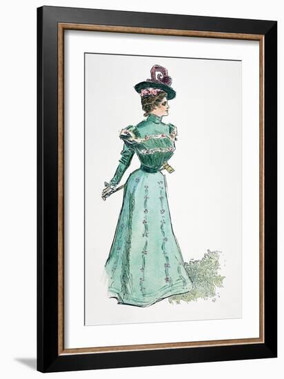 A Gibson Girl, 1899-Charles Dana Gibson-Framed Giclee Print