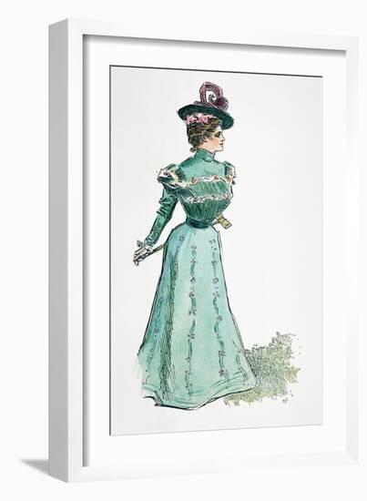 A Gibson Girl, 1899-Charles Dana Gibson-Framed Giclee Print