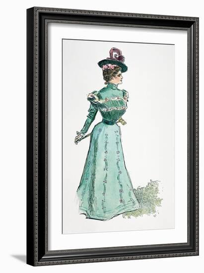 A Gibson Girl, 1899-Charles Dana Gibson-Framed Giclee Print