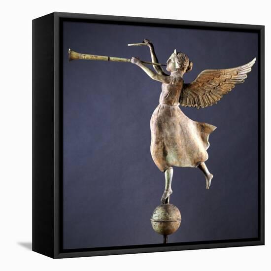 A Gilded and Molded Copper Weathervane of the Angel Gabriel, American, Late 19th Century-null-Framed Premier Image Canvas