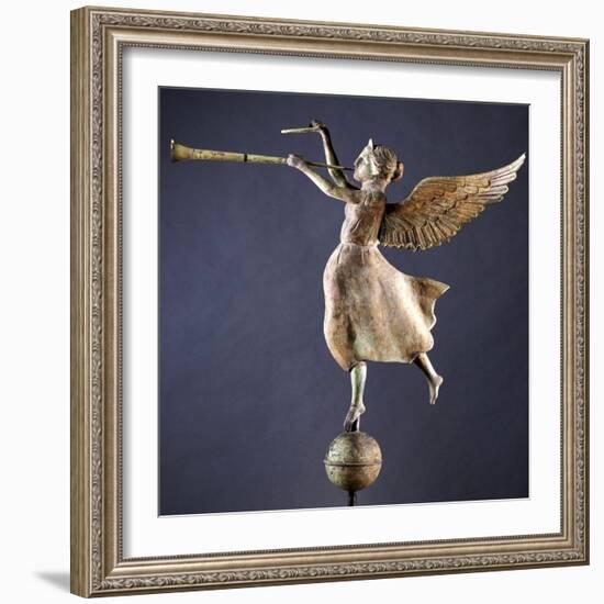 A Gilded and Molded Copper Weathervane of the Angel Gabriel, American, Late 19th Century-null-Framed Giclee Print