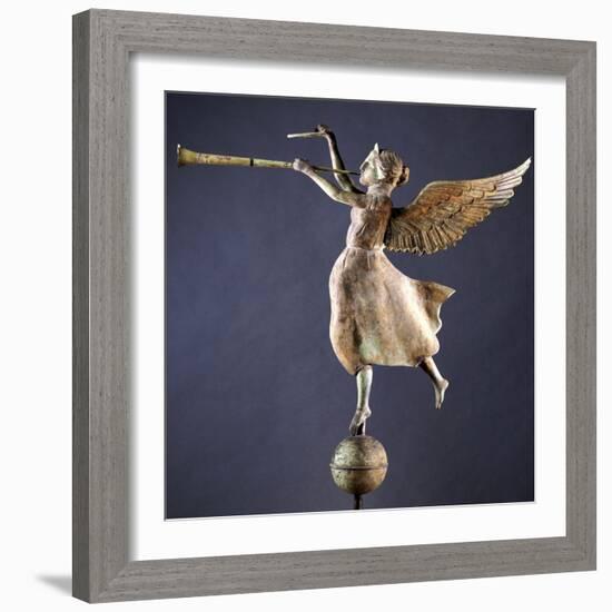 A Gilded and Molded Copper Weathervane of the Angel Gabriel, American, Late 19th Century-null-Framed Giclee Print