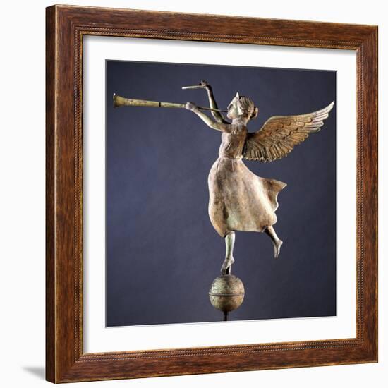 A Gilded and Molded Copper Weathervane of the Angel Gabriel, American, Late 19th Century-null-Framed Giclee Print