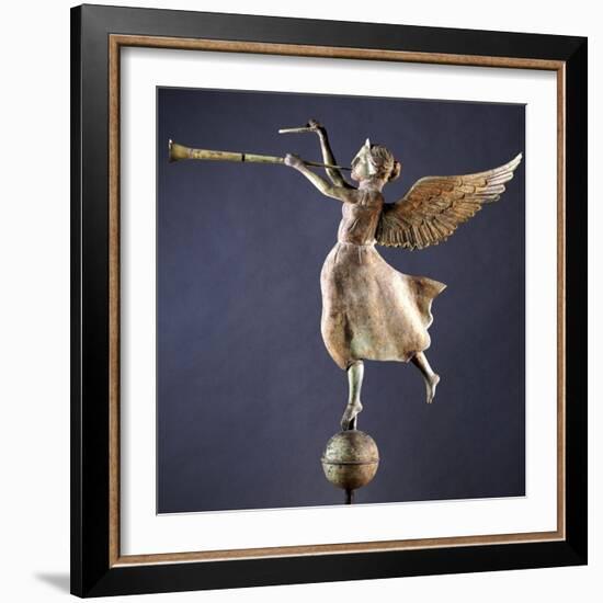 A Gilded and Molded Copper Weathervane of the Angel Gabriel, American, Late 19th Century-null-Framed Giclee Print