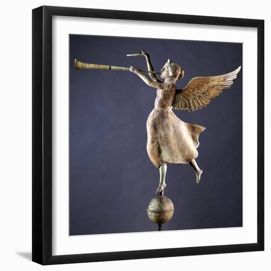 A Gilded and Molded Copper Weathervane of the Angel Gabriel, American, Late 19th Century-null-Framed Giclee Print