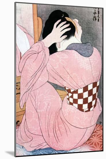 A Girl Dressing Her Hair, Or, Woman with an Undersash, C1921-Ito Shinsui-Mounted Giclee Print