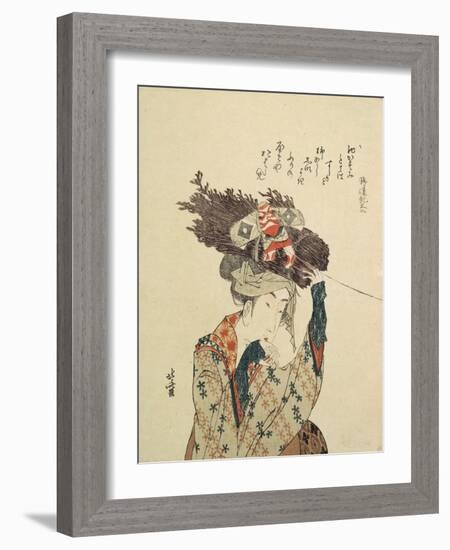 A Girl from Ohara, 1806-1815-Katsushika Hokusai-Framed Giclee Print