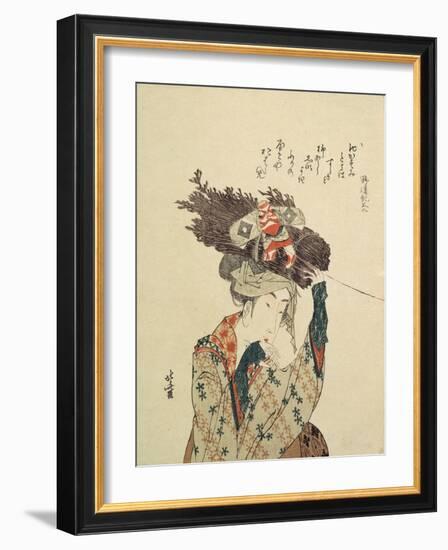 A Girl from Ohara, 1806-1815-Katsushika Hokusai-Framed Giclee Print