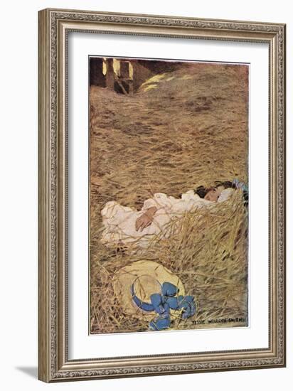 A Girl in a Hayloft, from 'A Child's Garden of Verses' by Robert Louis Stevenson, Published 1885-Jessie Willcox-Smith-Framed Giclee Print