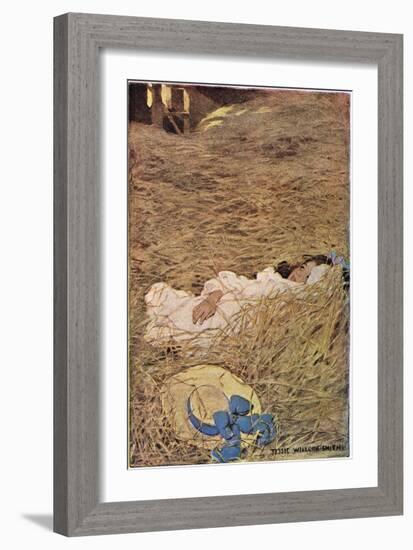 A Girl in a Hayloft, from 'A Child's Garden of Verses' by Robert Louis Stevenson, Published 1885-Jessie Willcox-Smith-Framed Giclee Print
