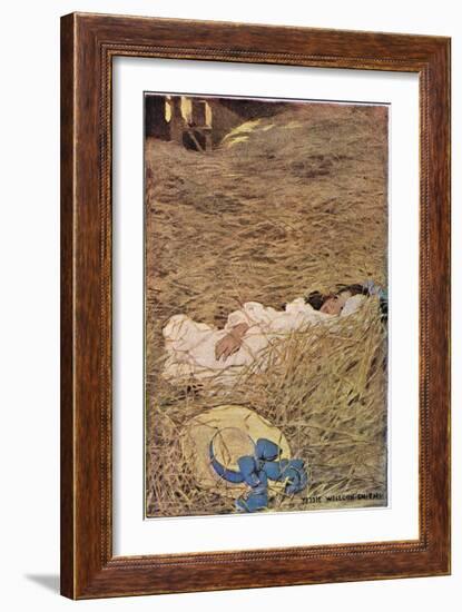 A Girl in a Hayloft, from 'A Child's Garden of Verses' by Robert Louis Stevenson, Published 1885-Jessie Willcox-Smith-Framed Giclee Print