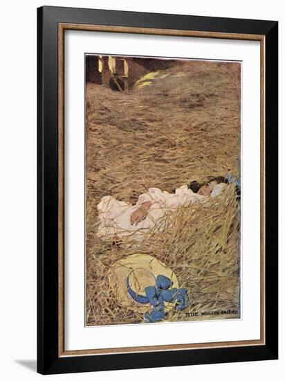 A Girl in a Hayloft, from 'A Child's Garden of Verses' by Robert Louis Stevenson, Published 1885-Jessie Willcox-Smith-Framed Giclee Print