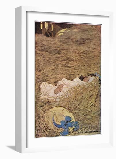 A Girl in a Hayloft, from 'A Child's Garden of Verses' by Robert Louis Stevenson, Published 1885-Jessie Willcox-Smith-Framed Giclee Print