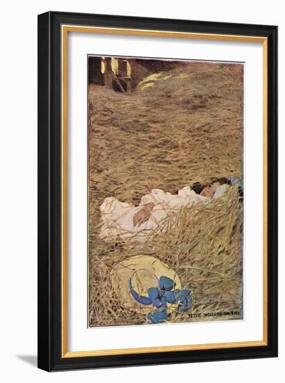 A Girl in a Hayloft, from 'A Child's Garden of Verses' by Robert Louis Stevenson, Published 1885-Jessie Willcox-Smith-Framed Giclee Print