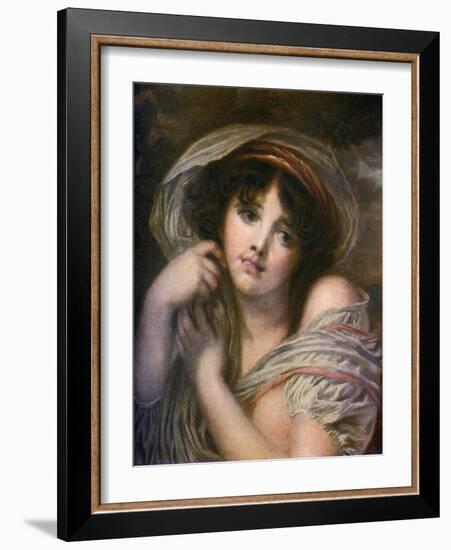 A Girl, Late 18th Century-Jean-Baptiste Greuze-Framed Giclee Print