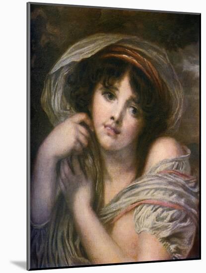 A Girl, Late 18th Century-Jean-Baptiste Greuze-Mounted Giclee Print