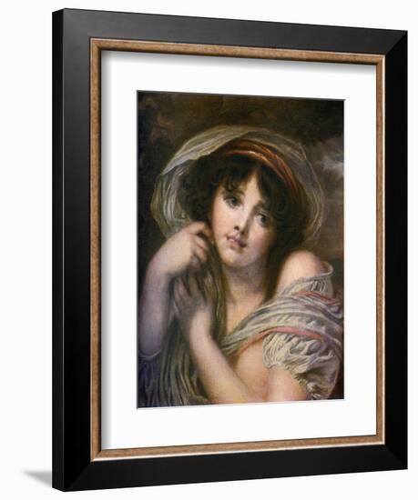 A Girl, Late 18th Century-Jean-Baptiste Greuze-Framed Giclee Print