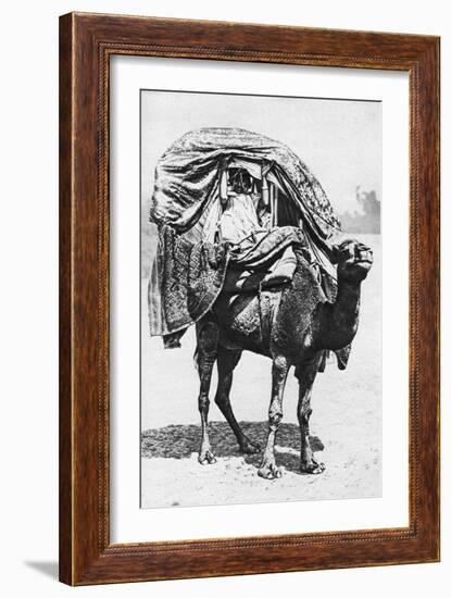 A Girl on a Camel Litter, Algeria, 1922-Crete-Framed Giclee Print