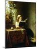 A Girl Reading; Das Lesende Madchen, 1871-Johann Georg Meyer-Mounted Giclee Print