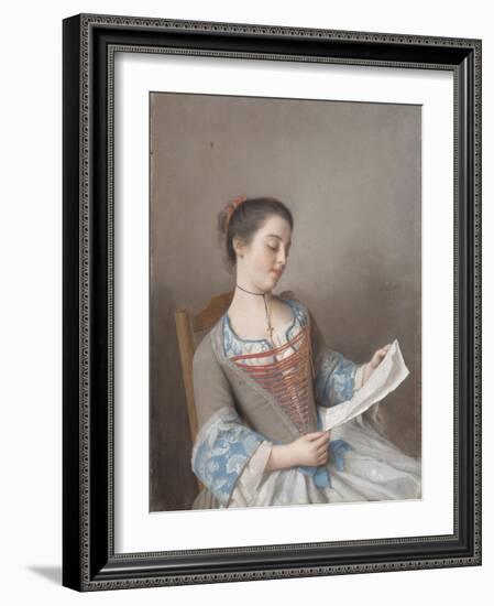 A Girl Reading (La Liseus), 1746-Jean-Étienne Liotard-Framed Giclee Print