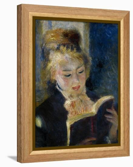 A Girl Reading (La Liseus)-Pierre-Auguste Renoir-Framed Premier Image Canvas