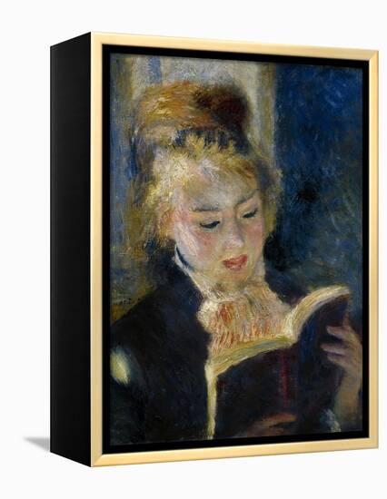 A Girl Reading (La Liseus)-Pierre-Auguste Renoir-Framed Premier Image Canvas