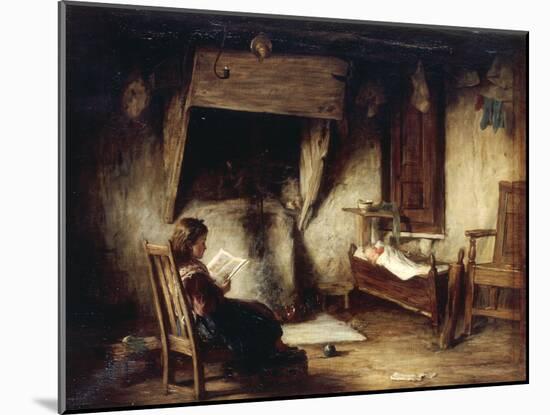 A Girl Reading-George Paul Chalmers-Mounted Giclee Print