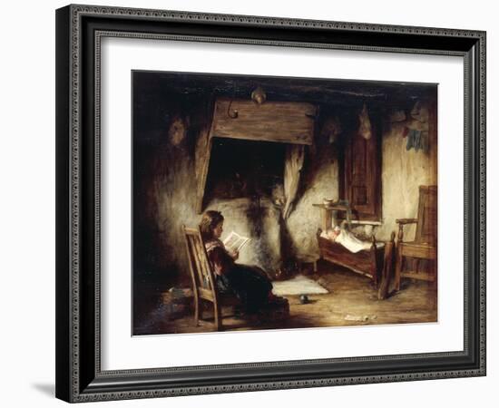 A Girl Reading-George Paul Chalmers-Framed Giclee Print