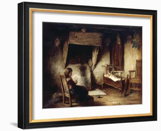 A Girl Reading-George Paul Chalmers-Framed Giclee Print