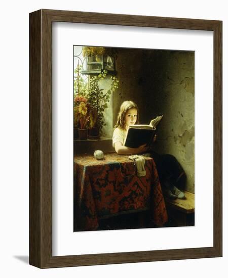 A Girl Reading-Meyer Johan Georg-Framed Giclee Print