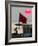 A Girl Rests on a Boat Below the Chinese National Flag-null-Framed Photographic Print