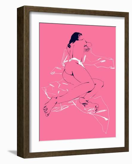 A Girl Sleeping Back View Pink-Francesco Gulina-Framed Photographic Print