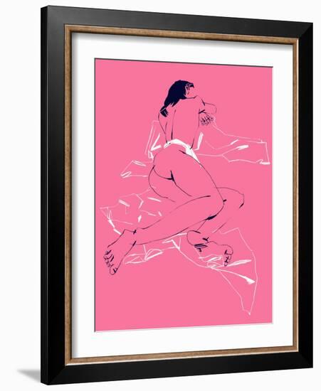 A Girl Sleeping Back View Pink-Francesco Gulina-Framed Photographic Print