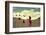 A Girl Walking through a Field with a Flock of Ravens or Crows Toned with a Retro Vintage Instagram-Annette Shaff-Framed Photographic Print