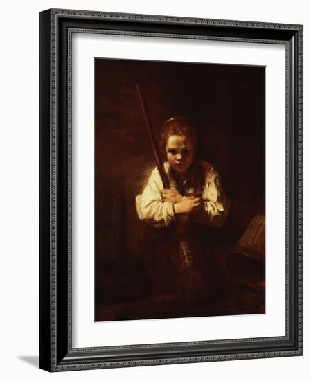 A Girl With a Broom, 1640-null-Framed Giclee Print