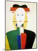 A Girl with a Comb, 1932-1933-Kazimir Malevich-Mounted Giclee Print