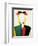 A Girl with a Comb, 1932-1933-Kazimir Malevich-Framed Premium Giclee Print