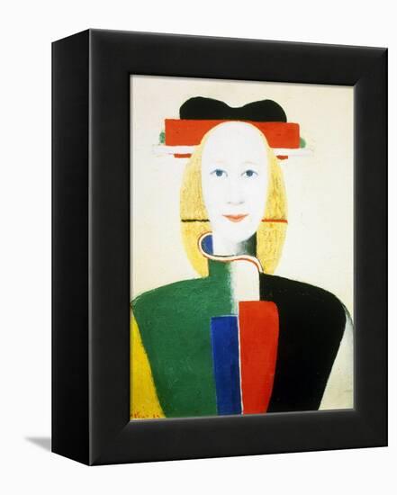 A Girl with a Comb, 1932-1933-Kazimir Malevich-Framed Premier Image Canvas