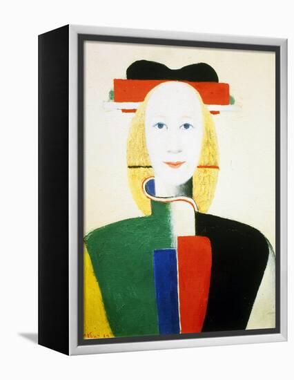 A Girl with a Comb, 1932-1933-Kazimir Malevich-Framed Premier Image Canvas